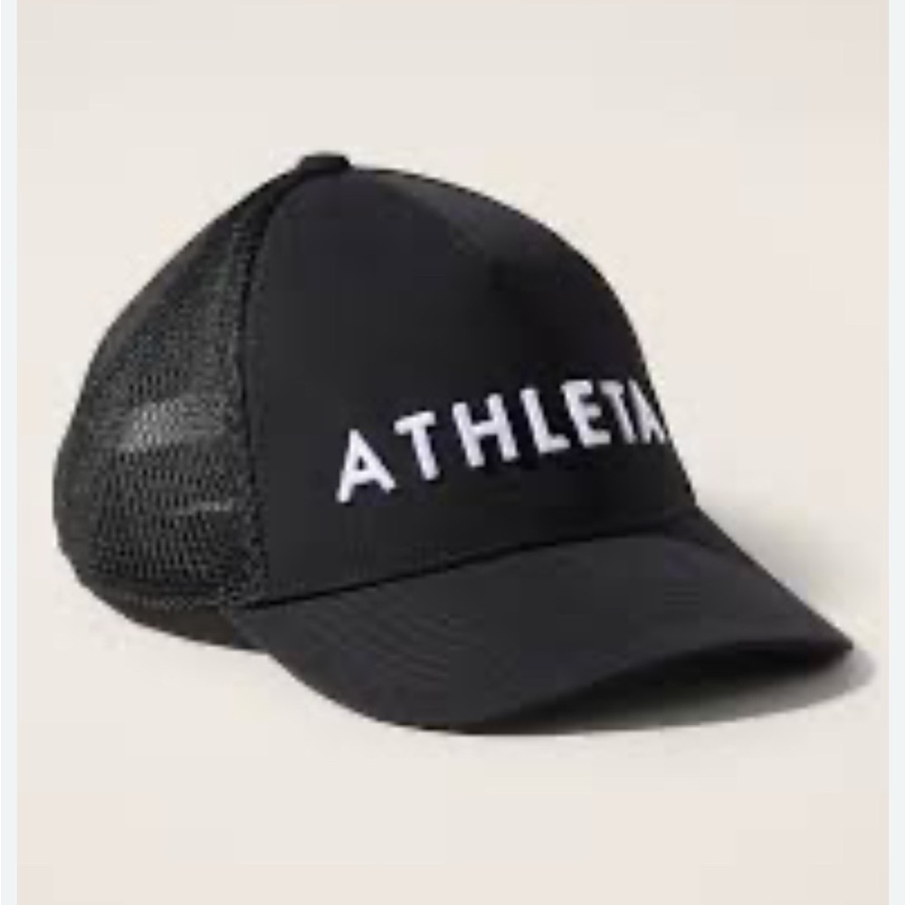 Athleta Black Trucker Hat